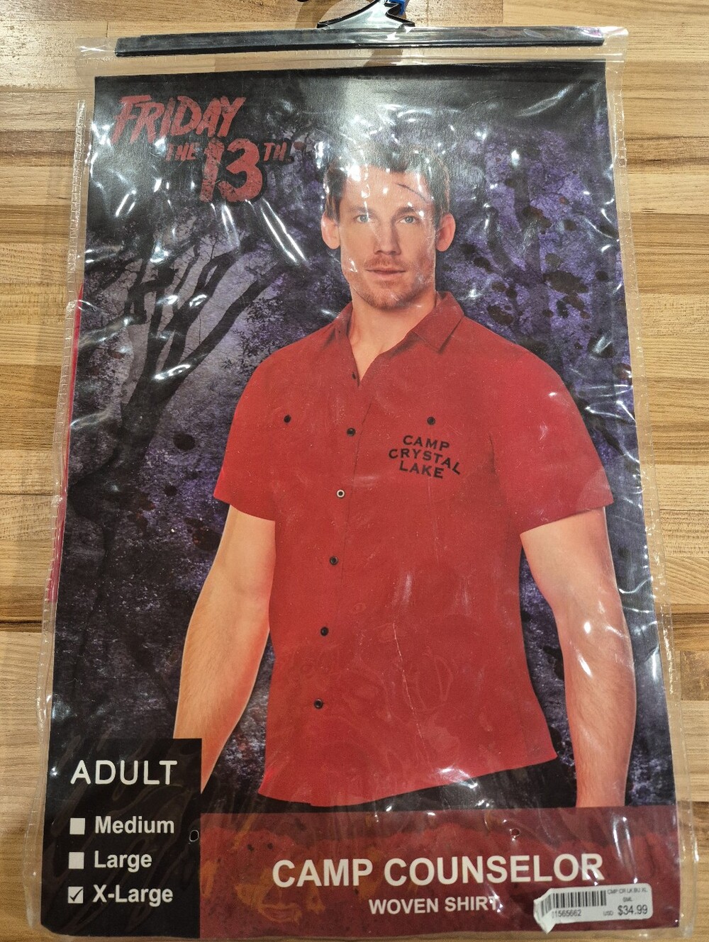 Friday The 13th Adult Camp Counselor Red Shirt Costume